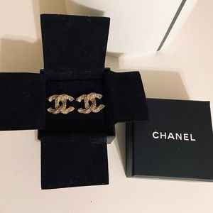 ✨Rare, Stunning Crystal Chanel Bronze Champagne Earrings! ✨